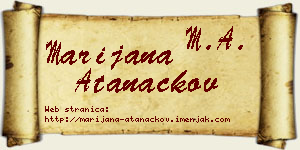 Marijana Atanackov vizit kartica